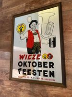 Wieze Oktober Feesten vintage advertising mirror Raymond Van Doren 1980