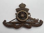 WW1 Royal Artillery Volunteers Sweetheart Brooch made From Cap Badge 65x48 mm