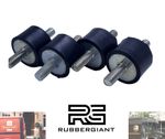 Rubber Mount Anti Vibration Mount 4x Male/Male 40x30 mm M10 Thread / A
