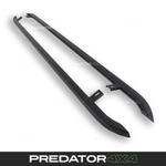 GLOSS BLACK TRAPEZOID SIDE BARS GUARD PAIR FOR VW TRANSPORTER T6 T6.1 SWB 16-23