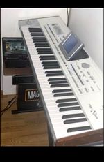 Korg Pa2X Pro 61-Key Digital Keyboard Synthesiser, USB, Faders, Display