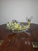 Vintage Multicoloured Art Glass Fish Vase 
