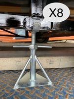 8x Static Caravan Very Small Axle Stand Mobile Home Siting Chassis 7.5" - 10.5"