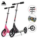Kids Scooter Teens Foldable Kick Push Scooter Adjustable Height Safe Big Wheels