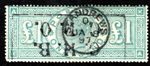 QV USED £1 GREEN.