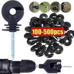 Electric Fence Screw In Ring Insulators For Wooden Post Fencing Wire Tape Rope