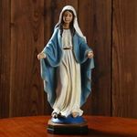 Our Lady of Loudes Figurine Sculpture Blessed Saint Virgin Mary Statue Figure