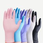 Nitrile Powder-Free Disposable Gloves Medium 100pcs Assorted Colours