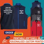 Personalised Custom Printable Softshell Gilet Bodywarmer Workwear Vest