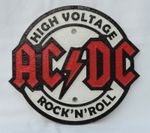 Cast Iron AC/DC Sign