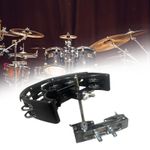 Double Row Tambourine with Fixing Rod and Clip for Singers Composers Gifts