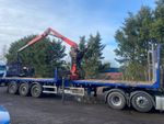 timber mid mount crane trailer 2008 palfinger Dennison 45ft