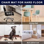 SHAREWIN Clear Office Chair Mat 120x75cm Hard Floor Protector PVC Anti Slip