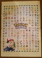 Rare "Gotta Catch 'em all" Original 1st 150 Pokemon Poster Printed Year 2000