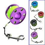 30-60m Scuba Diving Finger Reel Spool Wreck Cave Safety Marker Line Gear