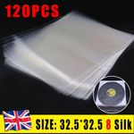 120Pcs Premium 12" Clear Plastic Vinyl Record Outer Sleeves Slimline LP Covers