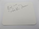 4.5" x 3.5" WHITE CARD SIGNED BY STELLA TANNER - ACTRESS FAWLTY TOWERS