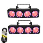 2 x Chauvet DJ Bank 2 RGBW LED Wash and Ring Effect