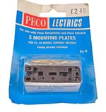 Peco PL9 OO Gauge Turnout Motor Mounting Plates Pack Solenoid Black Model Bagged