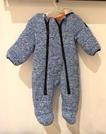Ben Sherman The Original Blue Marled Knit Hooded Lined Zip Snowsuit 6-9M