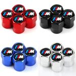 Genuine 4 Piece BMW M Sport Tyre Valve Dust Caps Black Stem Case Covers