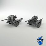 2 x Flak 38 Anti-Aircraft WW2 Tabletop Gaming 3D Print