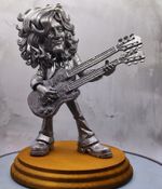 Jimmy Page (Led Zepelin)  Statue- Metalic silver  Finish- from Cavecraft