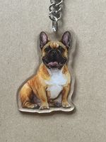 Golden Frenchie Keyring French Bulldog Dog Lover Gift Present Idea Dog Lover UK