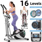 16 Level Resistance Magnetic Elliptical Machine Home Gym Workout Cross Trainer