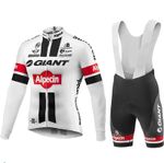 Men's Cycling Jersey Suits Team Bike Road Long Sleeve Tops Gel Bib Shorts Sets