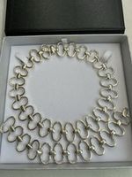 Old Florence Rare Sterling Silver Necklace And Matching Bracelet Set