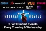 Meerkat Movies 2 For 1 Cinema Ticket 31th & 1st ODEON VUE Cineworld