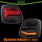 VW Polo Mk5 6R 6C 2009-2018 Smoked LED Upgrade Tail Lights Dynamic Sequential