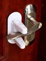 Plain Safety Door Handle Locks Pet-Proof Heavy Duty, Adhesive