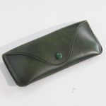 1970's Vintage Green Faux Leather Sunglasses Spectacle Case Military Issue (3988