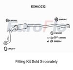 Rear Muffler Silencer Insert Exhaust System Fits Honda Jazz EuroFlo EXHA3032