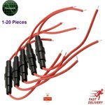 InLine 5mm x 20mm Glass Fuse Holder Splash Proof Screw Type. 10A/220V. 1-20 Pcs.