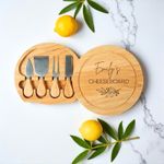 Personalised Cheese Board Set, Birthday, New Home Gift, Wedding Anniversary Gift