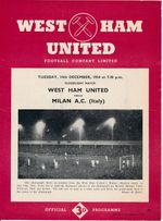 WEST HAM UNITED v AC Milan Italy (Friendly) 1954/1955