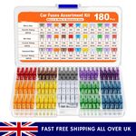 Car Blade Fuse Assortment Kit 180PCS Mini Standard Micro UK