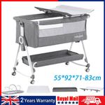 Baby Bedside Crib Sleeper Bassinet Safe Co-Sleeping Storge with Changing Table