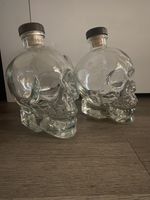 Crystal Head Vodka Skull Empty Bottle Set of 2 (700 ml with Cork Covers)