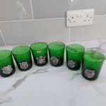 Austrian Rich Green Edelglas Wien Whisky Glass / Tumbler Metal Heraldic Shield