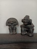 Taino Zemis Clay Figures Moon God Arawak Haiti Pre Columbian