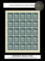 REPLICA of Sheet Trinidad - 1847 - 5c - Blue - Lady McLeod - SG #1