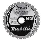 Makita 136mm 30 Tooth Metal Cutting Circular Saw Blade 20mm Bore B-33526