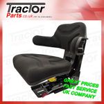 Tractor Seat Universal Suspension Black Fabric Dumper Digger Adjustable Angle