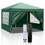 Pop-up Gazebo 3x3M Outdoor Garden Canopy Heavy Duty Waterproof Tent + 4 Sidewall