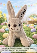Personalised Easter Bunny Plush- Soft Cuddly Rabbit Gift- Cute- Easter Gift