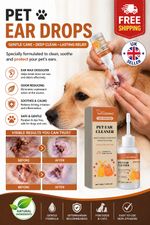 Pet Ear Drops Relieve Ear Discomfort For Dogs And Cats Clean Ear Wax And Remove
